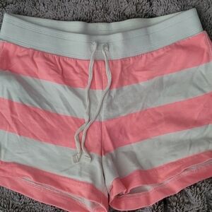 Old Navy Coral and White Striped Shorts